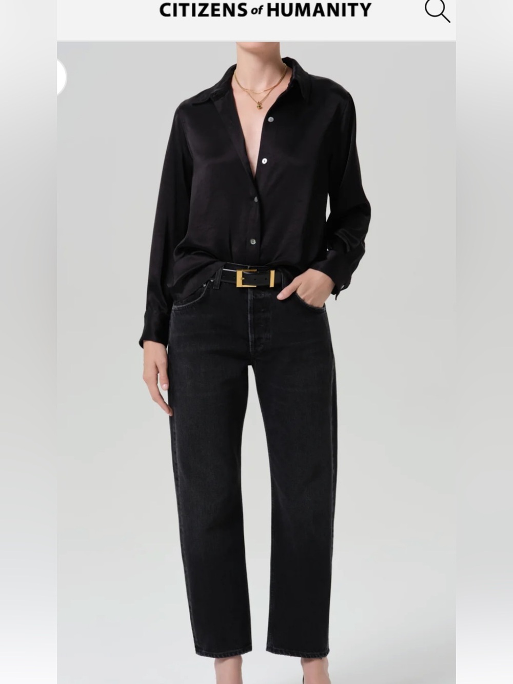 CITIZENS OF HUMANITY WINSLOW BOYFRIEND JEAN RAINE BLACK. SZ 27